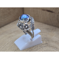 Echt zilveren ring met een parel